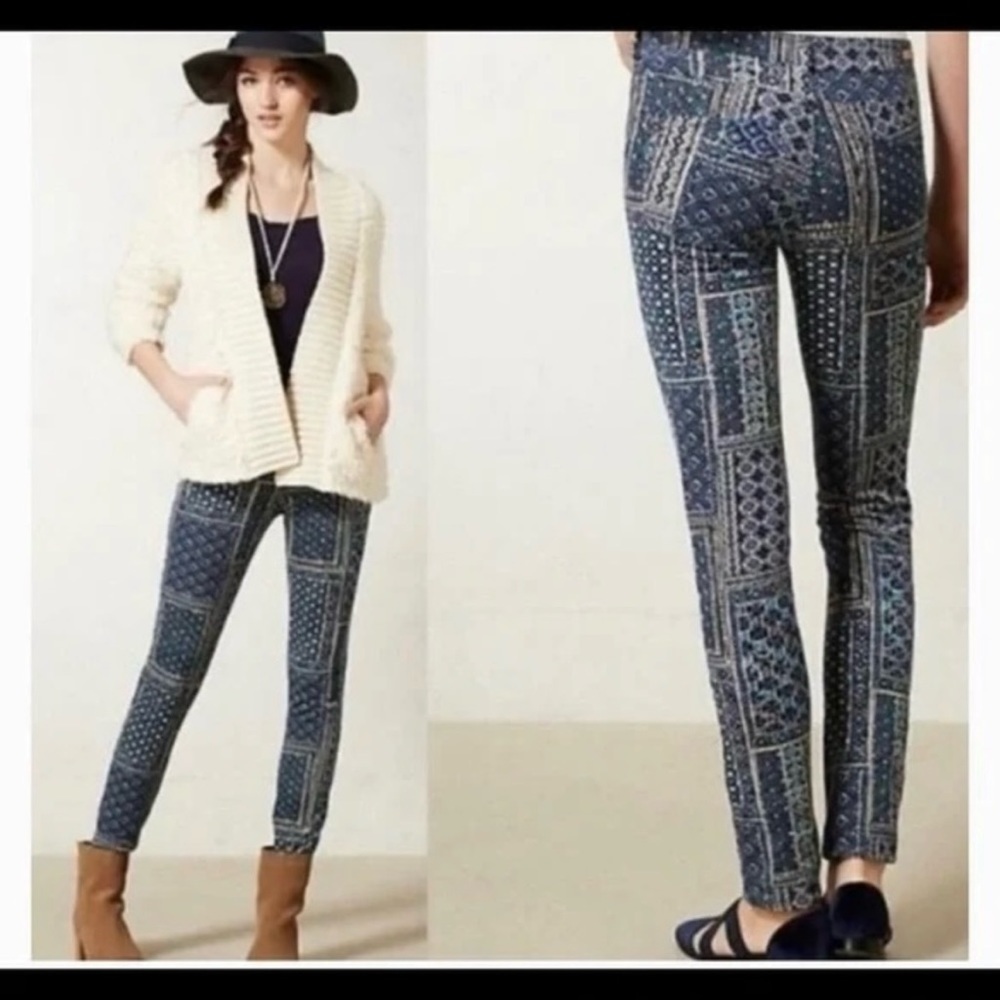 Pilcro and the Letterpress Anthropologie Serif Corduroy Pants Leggings Sz 29